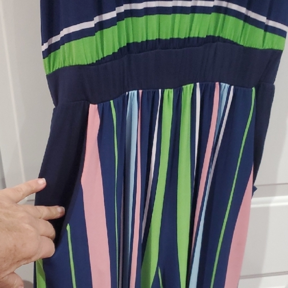 Egs California Multi Stipe Jumpsuit Front Pockets X LARGE - Picture 7 of 9